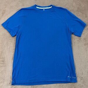 Free Fly Performance Bamboo Apparel T-Shirt Men Size Small Blue Short Sleeve EUC